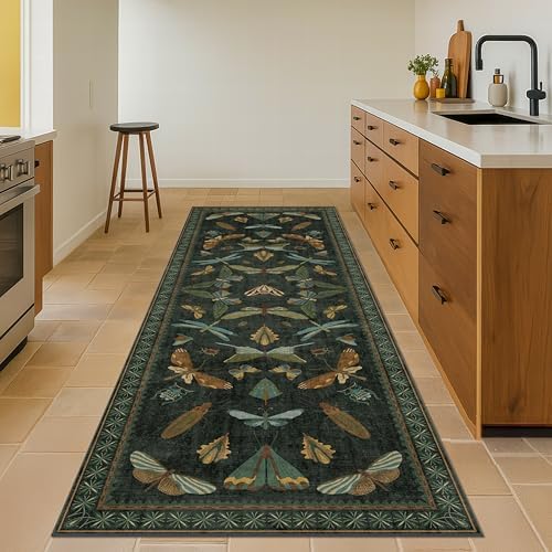 Dark Green 3x10 Extra Long Runner Rugs - Image 3