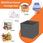 Foldable Storage Cubes Bins, 11 Inch Cloth Storage Cube Fabric Storage Box - Image 3