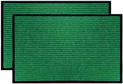 LuxUrux Striped Green Door Mat 2-Pack by LuxUrux