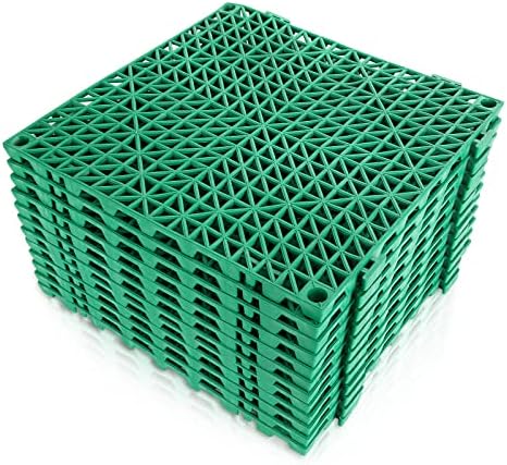 12 Pack 12'' x 12'' Interlocking Rubber Outdoor Flooring Tiles Non-Slip Shower by FWEEK