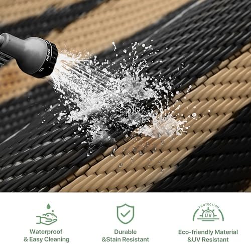 GENIMO Outdoor Rug, Waterproof Plastic Rugs - Image 5