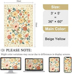 DUKINO 3x5 Area Rug, Floral Washable Rug - Image 2