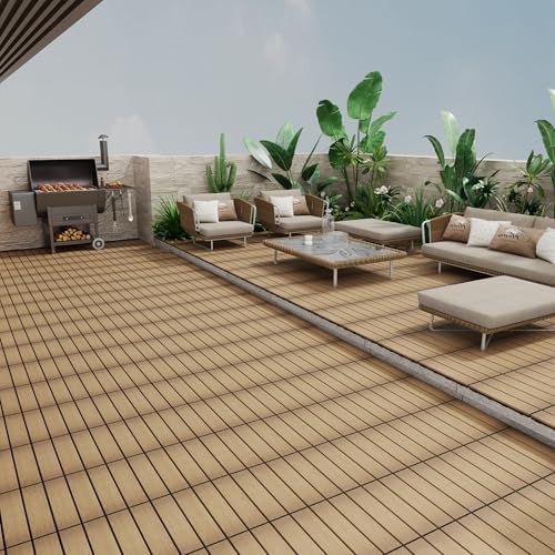 11.8" Wood-Plastic Composite Interlocking Deck Tiles - Image 3