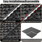 12" x 12" Interlocking Patio Deck Tiles 44 Pack DIY Stone Style Outdoor - Image 4