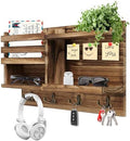 Key Holder Wall Mount, Solid Wood Key and Mail Organizer by Eryvik