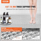 VEVOR Modular Interlocking Cushion, 50 Pack 12" x 12" Splicing Drainage Mats - Image 2