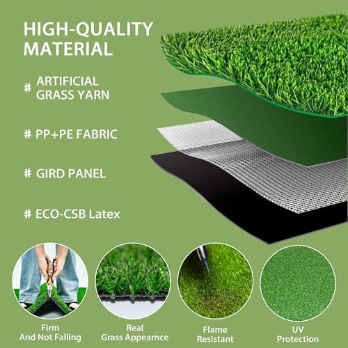Artificial Grass Mat 6x6 Inch Faux Grass Square Mat 12Pack - Image 4