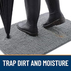 OLANLY Dog Door Mat for Muddy Paws 70x32, Super Absorbent Chenille Mud Mat - Image 2