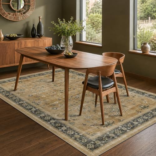 Traditional Washable 6x8 Area Rug - Image 3