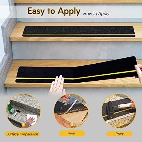 S&X Outdoor Stair Treads Non-Slip 4x24in, Reflective - Image 7