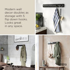 Umbra Flip Coat Rack, Wall Mounted 5-Hook Space Saving - Image 4