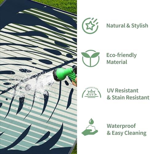 GENIMO Outdoor Rug, Waterproof Plastic Rugs - Image 6