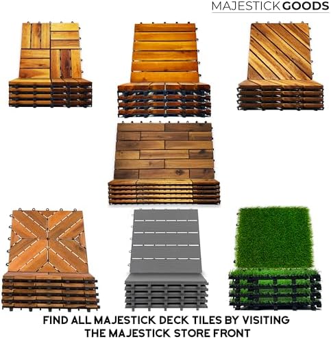 Majestick Goods 8-Count Fake Grass Interlocking Artificial Turf Deck Tiles - Image 5