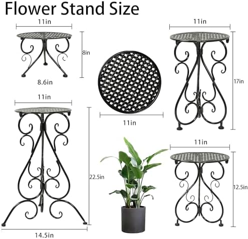 NAKUPE 4-Pack Metal Plant Stand - Image 2