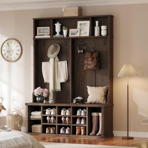 Takywep Extra Large 51" Entryway Hall Tree - Image 6