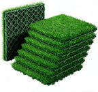 VXHCS Artificial Grass Tiles Outdoor Interlocking Turf Grass 8 Pack Balcony by VXHCS