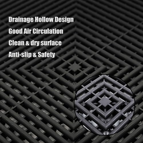 Interlocking Garage Floor Tiles, Rigid Drainage Mat - Image 3