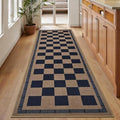 Vasofe 2x6 Jute Checkered Rugs, Outdoor Runner, Runner Carpet by VasofeSoftFluffyRugs