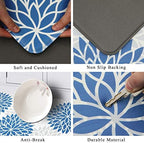 HEBE Kitchen Mats for Floor, Floral Anti Fatigue Kitchen Rugs Set of 2 - Image 3