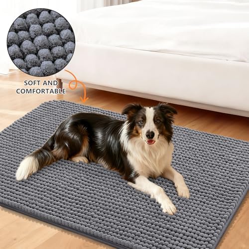 Smiry Dog Door Mat for Muddy Paws 24x16, Absorbent Low-Profile Doormats - Image 2