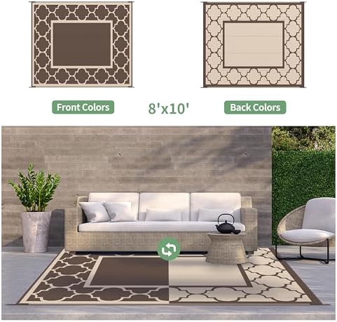 GENIMO Outdoor Rug, Waterproof Plastic Rugs - Image 4