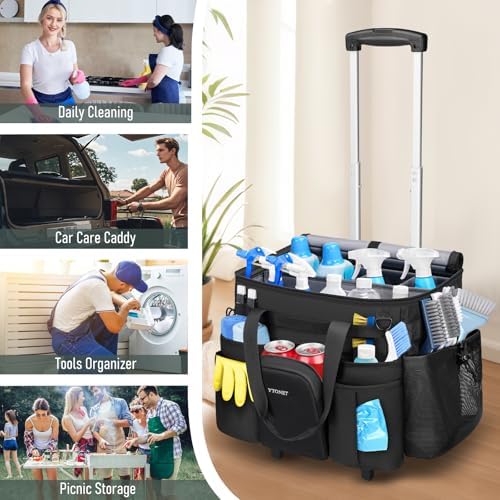 Ytonet XXL Rolling Cleaning Caddy, Large Cleaning Caddy - Image 6