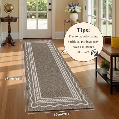 Ileading Hallway Runner Rug 2x6ft Kitchen Floor Mat Modern Geometric Non Slip - Image 6