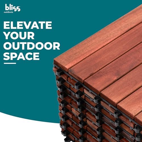 Bliss Outdoors Acacia Interlocking Deck Tiles - Image 2