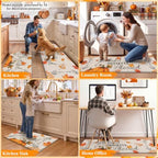 HEBE Fall Kitchen Mat Set of 2, Anti Fatigue Pumpkin Kitchen Mats - Image 7