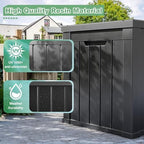 50 Gal Outdoor Storage Box Waterproof Lockable Deck Boxes Black - Image 3