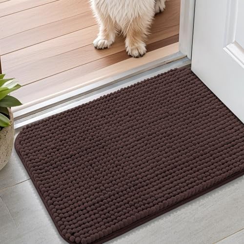 Smiry Dog Door Mat for Muddy Paws 24x16, Absorbent Low-Profile Doormats by Smiry