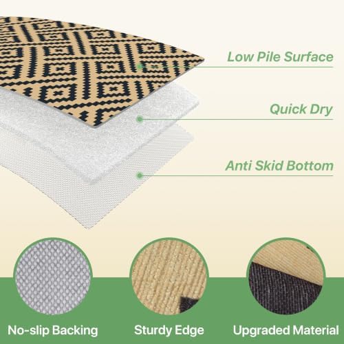 GENIMO Outdoor Rug, Waterproof Plastic Rugs - Image 6