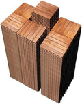 PrimeZone 297 PCS Solid Acacia Wood Interlocking Patio Deck Tiles Outdoor by PrimeZone