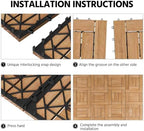 Yaheetech 27PCS Patio Floor Tiles Outdoor Interlocking Deck 12 x 12in - Image 2