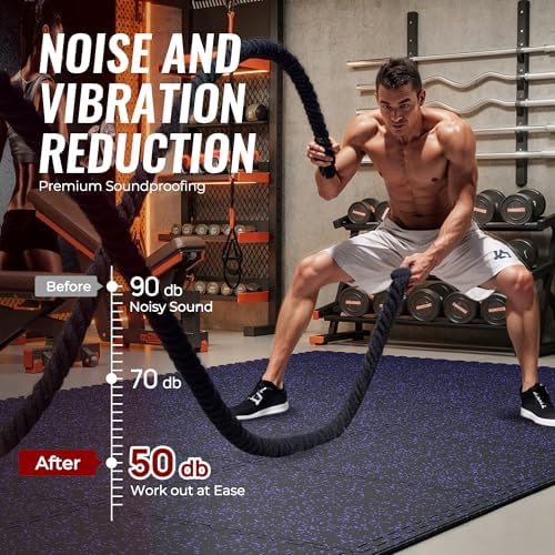 SUPERJARE 0.79'' Extra-Thick 24 Pcs 96 Sq Ft Exercise Equipment Mats - Image 4