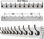 SKOLOO Rustic Wall Mounted Coat Rack, 10 Hooks, Solid Wood - Image 6