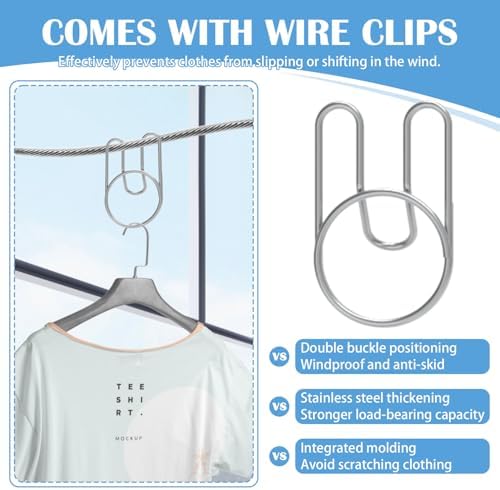 Upgrade-Retractable Clothesline Indoor, Non-Sagging Outdoor Clothes Line - Image 5