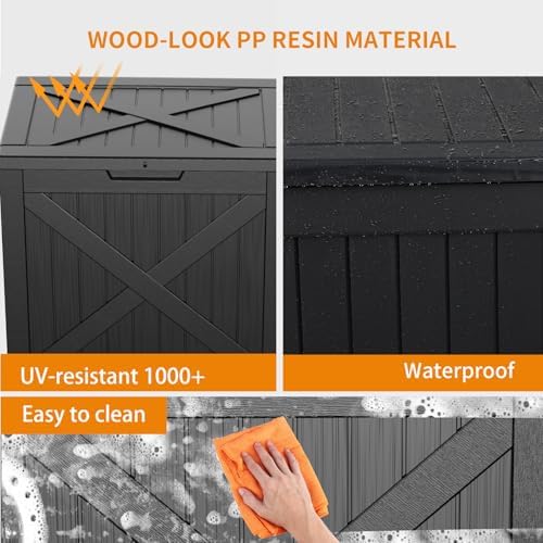 32 Gallon Deck Box, Waterproof Outdoor Storage Boxes - Image 3