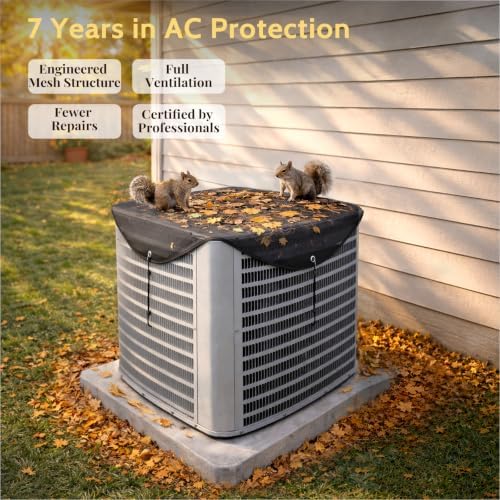 COSFLY Mesh AC Cover for Central Air Conditioner, Breathable Top, 32” x 32” - Image 3