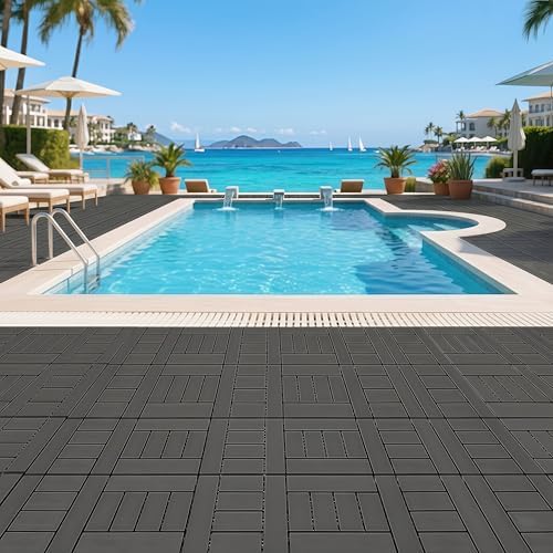 Interlocking Deck Tiles, 44 Pack, Running Bond Pattern Decking Tiles - Image 3