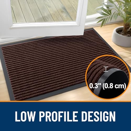 OLANLY 2-Pack Front Door Mats 33x21, Waterproof Heavy-Duty Doormats - Image 4