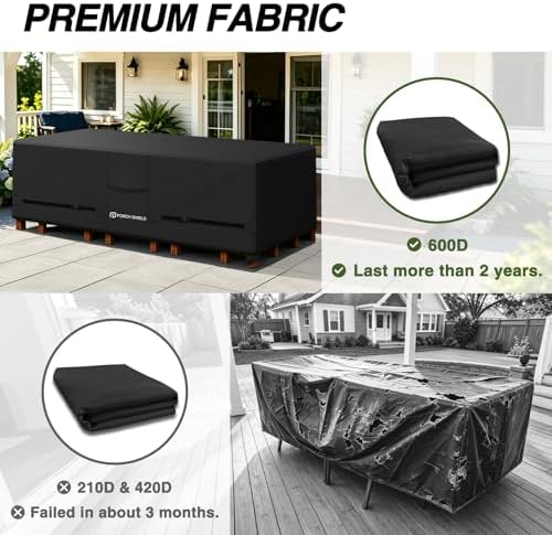 Porch Shield Waterproof Rectangular Patio Table Cover 90 x 64 inch - Image 5