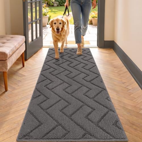 hicorfe Dirt Trapper Indoor Doormat, Non Slip Backing Washable Door Mats by Hicorfe