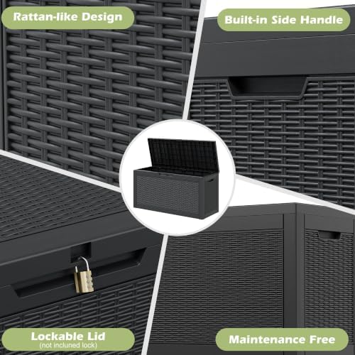 Outdoor Storage Box Waterproof, 75 Gallon Deck Box - Image 5