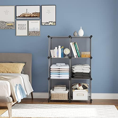 AWTATOS Cube Storage Organizer, Closet Organizers, 6 Cube Shelf - Image 4
