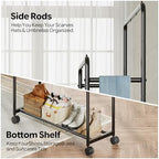Simple Trending Clothing Clothes Rack, Double Rod Garment Rack - Image 4