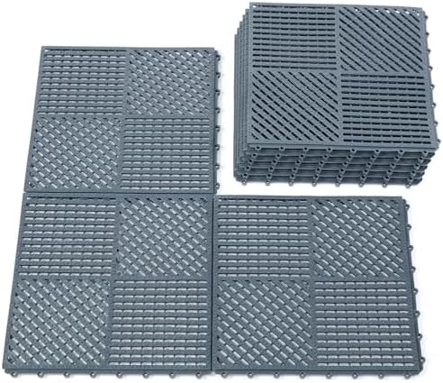 9 Pack Modular Interlocking Outdoor Shower Mat by wiiiw