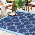 SAND MINE Reversible Mats, Plastic Straw Rug, Modern Area Rug, Large Floor Mat by SANDMIND