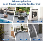 36 Pcs Floor Tiles, Pebble Pattern Plastic Interlocking Deck Tiles, Outdoor - Image 6