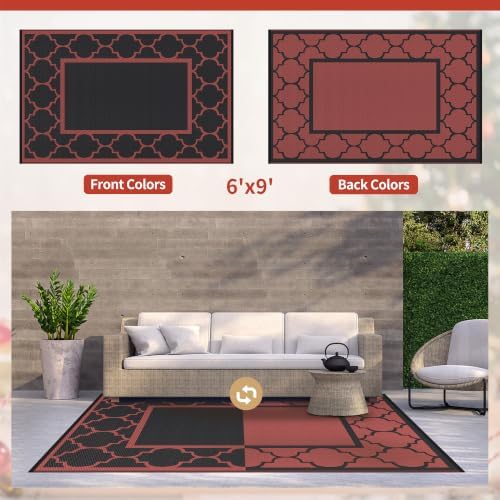 GENIMO Outdoor Rug, Waterproof Plastic Rugs - Image 6